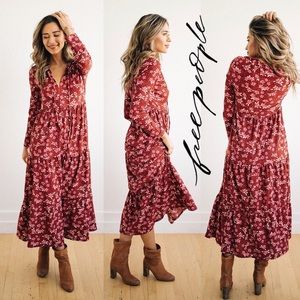 💕🆕Free People Tiers of Joy Prairie Maxi Dress